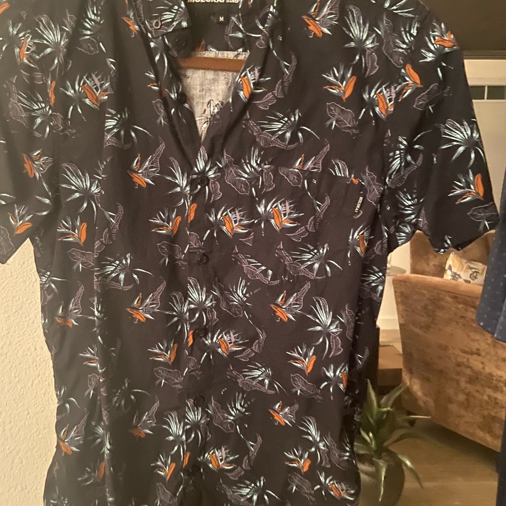 Men's Tropical Leaf Print Shirt